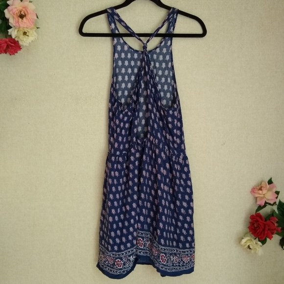 3/$30 Forever 21 Blue Halter Neck Dress Size L - Picture 3 of 5